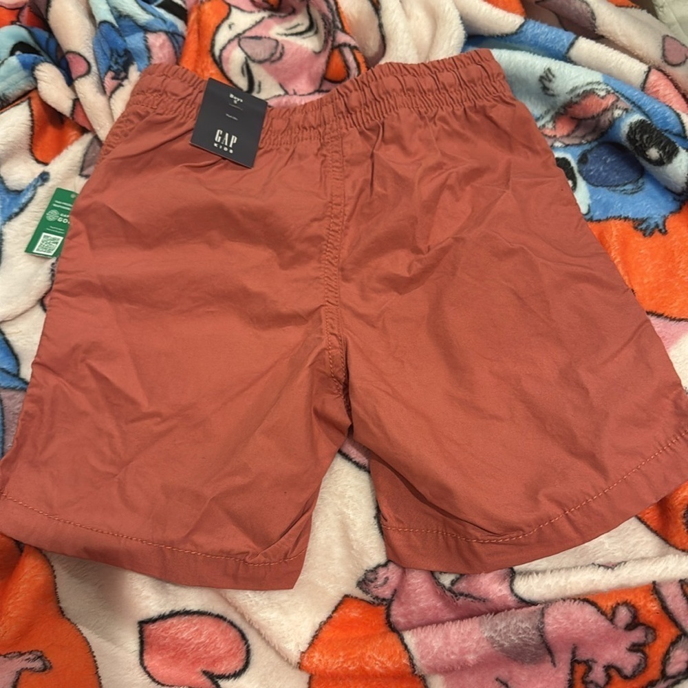 Rust Red Drawstring Shorts Pull on - Picture 2 of 3